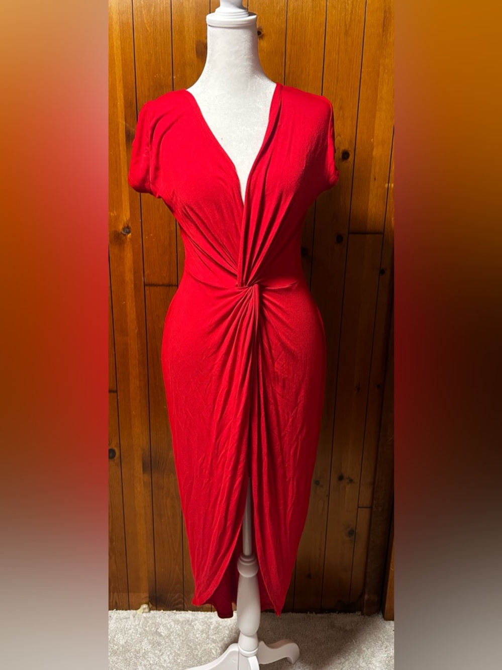 Rolla Coster Red Twist-Knot Dress